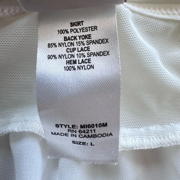 In Bloom Babydoll Sheer Lace Strappy Lingerie Slip Women’s Size L - Picture 7 of 7